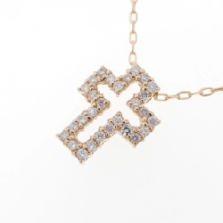 K18PG Dây chuyền kim cương hình chữ thập 0.20CT - Hàng hiệu Chính hãng 861356