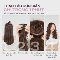Tóc kẹp màu đen tự nhiên New 519098