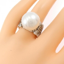 Nhẫn ngọc trai trắng K18WG 14mm - Hàng hiệu Authentic 855094