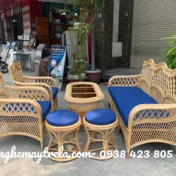 Sofa mây tre đan hiện đại