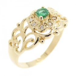 Nhẫn Emerald K18YG 0.10CT