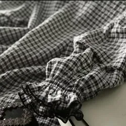 Áo sơmi tay ngắn dáng rộng in kẻ sọc phong cách mùa hè 760068