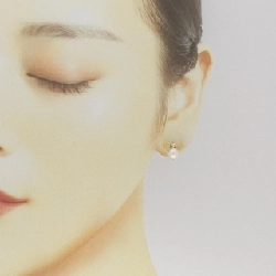 Bông tai Akoya Pearl K18YG 5.5mm - Hàng hiệu Chính hãng 868973