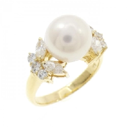 Nhẫn ngọc trai Akoya K18YG 9.0mm - Hàng hiệu Chính hãng