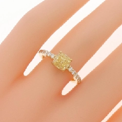 Nhẫn kim cương K18YG 1.05CT FIY SI2 cắt hình fancy - Hàng hiệu Authentic 872773
