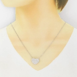 K18WG/750WG Dây chuyền kim cương hình trái tim 1.53CT - Hàng hiệu Chính hãng 861851