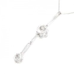 K18WG 2WAY Hoa Hồng Kim Cương Dây Chuyền 0.75CT - Hàng hiệu Chính hãng 863099