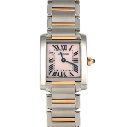 Cartier Tank Française SM PG kết hợp W51027Q4 SSxPG Quartz - Hàng hiệu Chính hãng