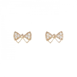 Bông tai kim cương hình ruy băng Ponte Vecchio 0.10CT - Hàng hiệu Authentic