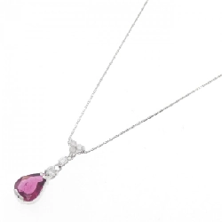 K18WG Đá Tourmaline Rubelite Dây Chuyền 1.70CT - Hàng hiệu Chính hãng 859749