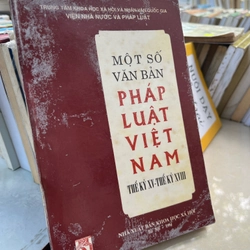 Một số văn bản pháp luật Việt Nam TK XV- TK XVIII