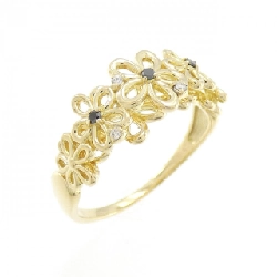 Nhẫn kim cương hoa K18YG 0.06CT