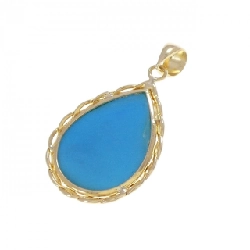 K18YG Mặt dây chuyền Turquoise - Hàng hiệu Chính hãng 862054