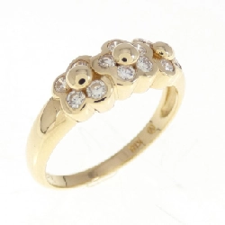 Nhẫn kim cương hoa K18YG 0.20CT