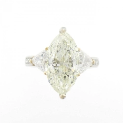 Nhẫn kim cương PT900/K18YG 4.06CT M I1 cắt Marquise - Hàng hiệu Authentic 872729