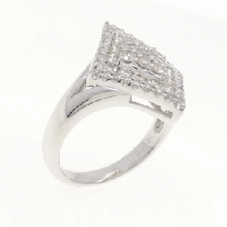 Nhẫn kim cương Pavé K18WG 0.75CT