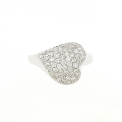 Nhẫn kim cương pavé hình trái tim K18WG 0.44CT 671791