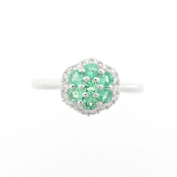 Nhẫn hoa ngọc lục bảo K18WG 0.32CT - Hàng hiệu Authentic 846597