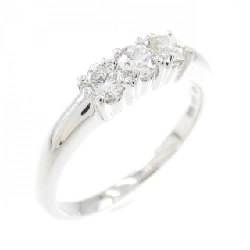 Nhẫn kim cương ba viên K18WG 0.39CT