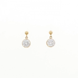 K18YG Bông tai Cubic - Hàng hiệu Chính hãng