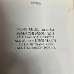 Vọng Khúc - Phan Thị Ngôn Ngữ - Văn học hải ngoại - có chữ ký tác giả 1045177
