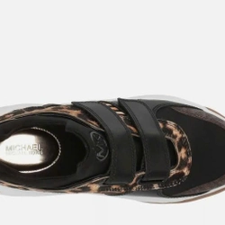 Giày thể thao đế xuồng Michael Kors Keeley Trainer Dark Camel Leopard & Zebra  508581