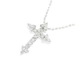 K18WG Dây chuyền kim cương chéo 0.16CT - Hàng hiệu Authentic 861494