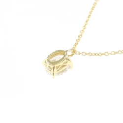 K18YG Dây chuyền kim cương 0.514CT E SI2 cắt oval - Hàng hiệu Authentic 873307