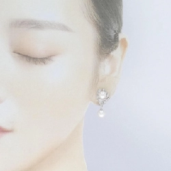 K18WG Bông tai ngọc trai Akoya - Hàng hiệu Authentic 878311