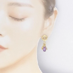 Bông tai Amethyst 18KTYG/750YG - Hàng hiệu Authentic 871738