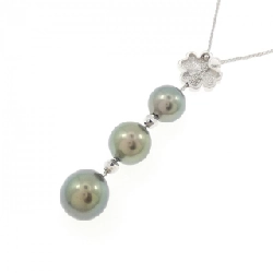 K18WG Cỏ ba lá Ngọc trai đen Dây chuyền - Hàng hiệu Chính hãng 861291