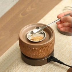 Lò xông trầm hương và các loại gỗ thơm khác bằng điện có đèn phát sáng hình trụ 518240