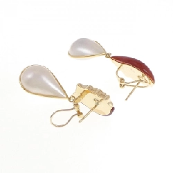 K18YG Mabe Pearl Earrings - Hàng hiệu Authentic 868808