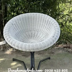 Ghế tròn mây nhựa ban công 703696