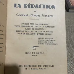 H. FILLOUX - LA REDACTION au Certificat d'Etudes Primaires - SÁCH TIẾNG PHÁP TIỂU HỌC 570357