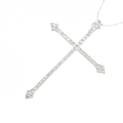 K18WG Dây chuyền kim cương chéo 1.00CT - Hàng hiệu chính hãng 863100