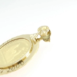 K18YG(枠) Đồng xu Mặt dây chuyền - Hàng hiệu Authentic 866807