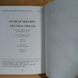 Kĩ Thuật Nhận Biết Tiền Thật, Tiền Giả - TS. Phan Văn Tính chủ biên 761079