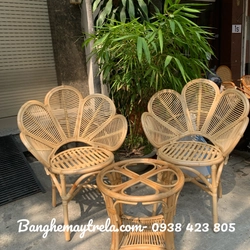 Bàn ghế mây tự nhiên uống cafe phòng ngủ 517187