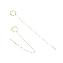 K18YG Bông tai hoa - Hàng hiệu Chính hãng 870726