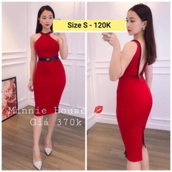 Váy body hở lưng Minnie Size S 232531