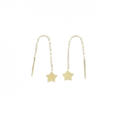 K18YG Bông tai hình sao - Hàng hiệu Chính hãng