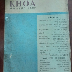 BÁCH KHOA - SỐ 85 -NGÀY 15-7-1960 276078