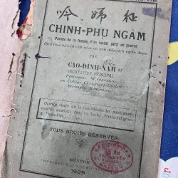 CHINH PHỤ NGÂM - CAO ĐÌNH NAM CHÚ THÍCH NĂM 1929