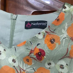 Váy voan hoa xoè dài qua gối 990037