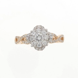 Nhẫn kim cương 750PG/750WG 0.56CT 668530