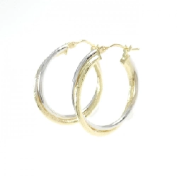 Bông tai hoop 750YG/750WG - Hàng hiệu Authentic