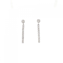 K18WG Bông tai kim cương 0.50CT - Hàng hiệu Chính hãng