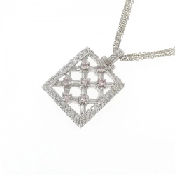 Dây chuyền kim cương hồng PT900/PT850 0.18CT - Hàng hiệu Authentic 860067