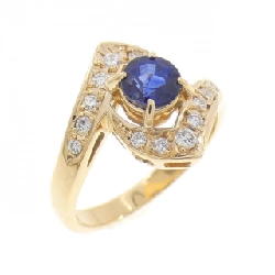 Nhẫn Sapphire K18YG 0.80CT - Hàng hiệu Chính hãng